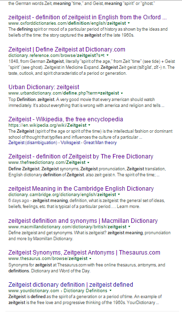 zeitgeist 10 sources